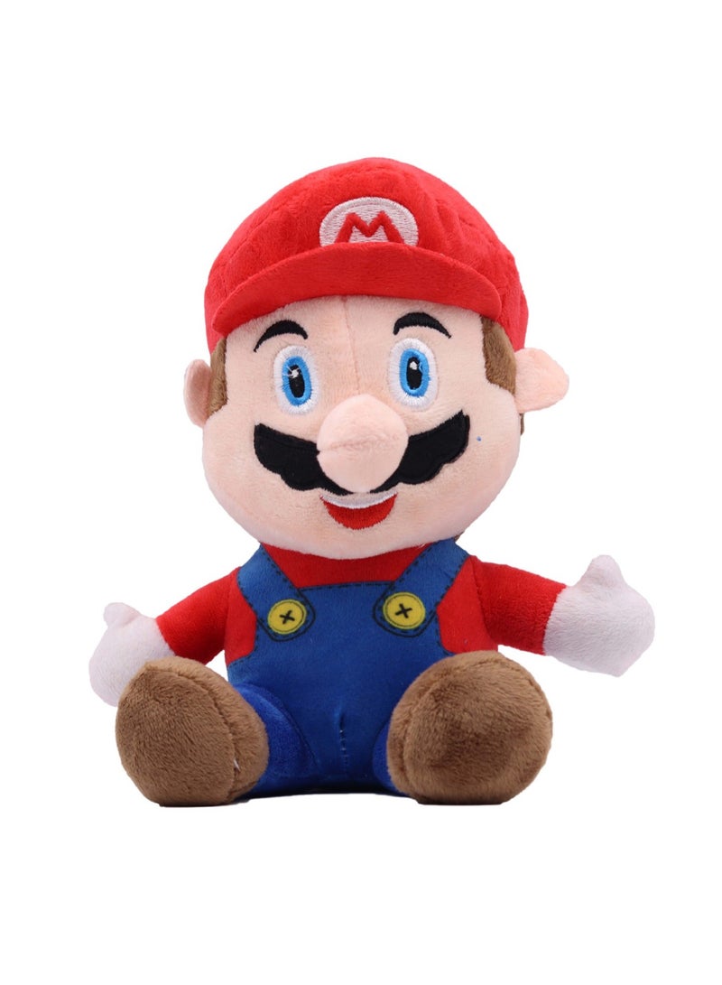 Popular Super Mario Doll Plumber Mushroom Plush Toy (Sitting Red Mario) - Image 1
